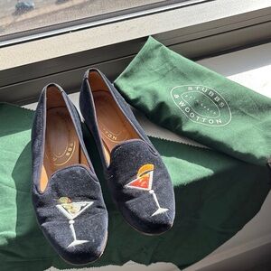 Stubbs & Wootton Woman’s Velvet Embroidered Smoking Slippers